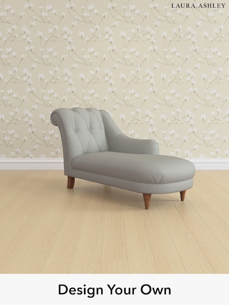 Edwin Herringbone/Pale Steel Grey Gloucester Button Back By Laura Ashley (W71406) | £1,100