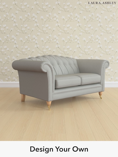 Edwin Herringbone/Pale Steel Grey Gloucester Button Back By Laura Ashley (W71406) | £1,225