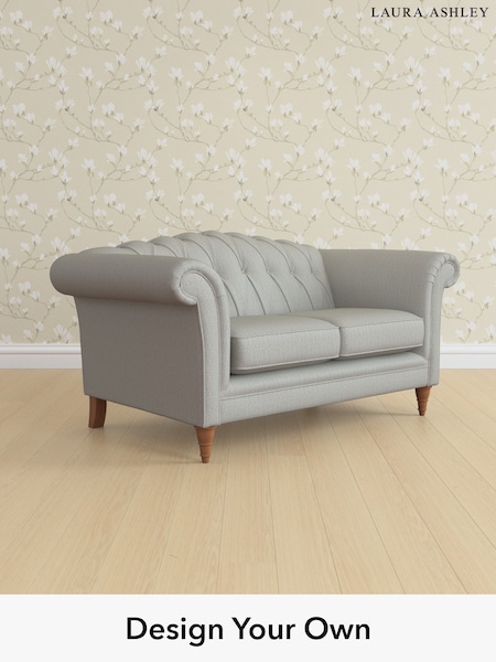 Edwin Herringbone/Pale Steel Grey Gloucester Button Back By Laura Ashley (W71406) | £1,225