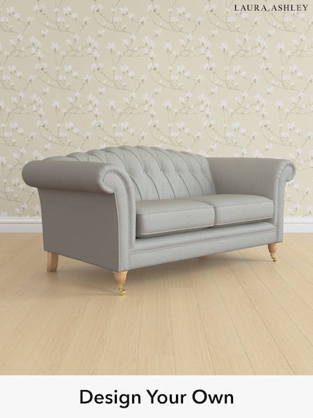 Edwin Herringbone/Pale Steel Grey Gloucester Button Back By Laura Ashley (W71406) | £1,325