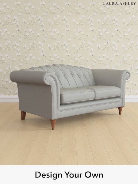 Edwin Herringbone/Pale Steel Grey Gloucester Button Back By Laura Ashley (W71406) | £1,325