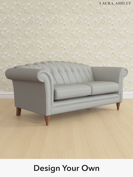 Edwin Herringbone/Pale Steel Grey Gloucester Button Back By Laura Ashley (W71406) | £1,425
