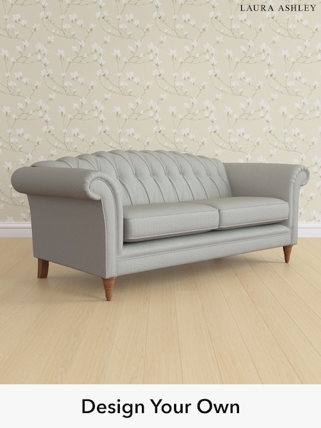 Edwin Herringbone/Pale Steel Grey Gloucester Button Back By Laura Ashley (W71406) | £1,525