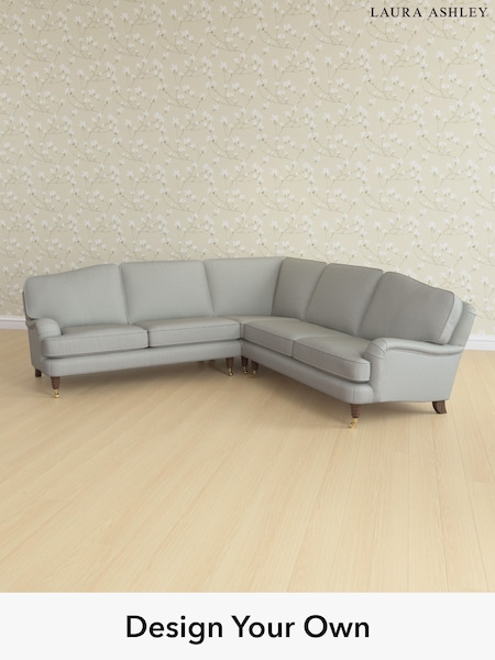 Edwin Herringbone/Pale Steel Grey Lynden By Laura Ashley (W71412) | £2,750