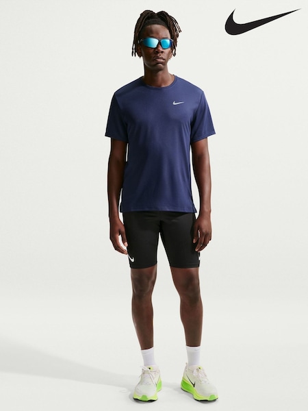 Nike Midnight Navy Dri-FIT Miler Running T-Shirt (W71521) | £33