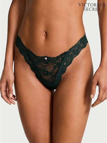 Victoria's Secret Cilantro Green Brazilian Lace Knickers (W71552) | £18