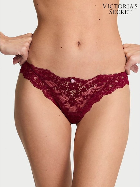 Victoria's Secret Sangria Red Bikini Lace Knickers (W71685) | £18