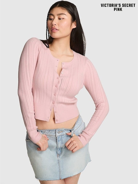 Victoria's Secret PINK Dollhouse Pink Ribbed Cardigan (W71688) | £49
