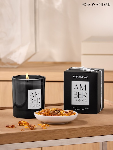 Sosandar Amber Tonka Boxed Fragranced Candle (W71724) | £18