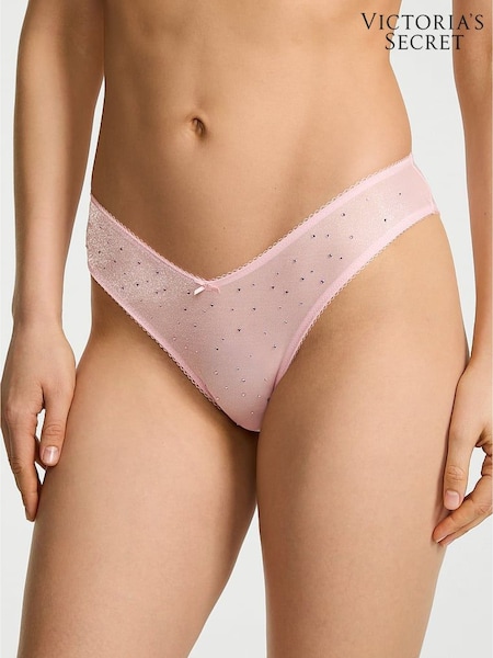 Victoria's Secret Pretty Blossom Pink Brazilian Shimmer Knickers (W71738) | £18