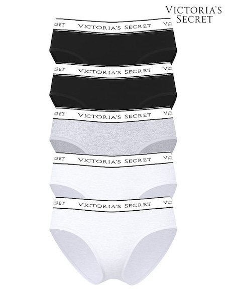 Victoria's Secret Black/Grey/White Hipster Knickers 5 Pack (W71782) | £30