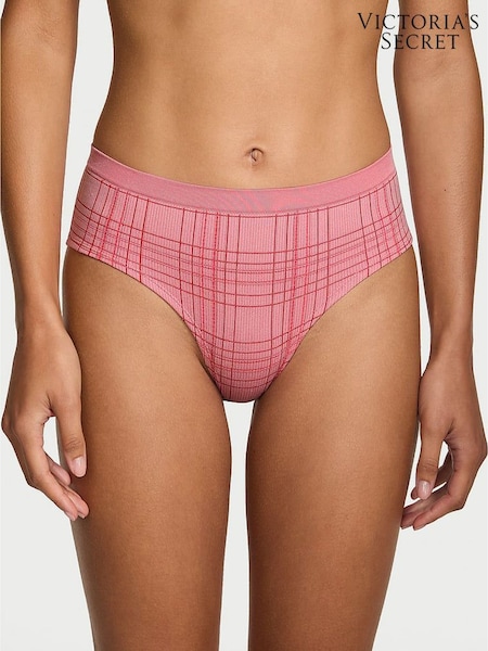 Victoria's Secret Pretty Blossom Pink Tartan Hipster Shimmer Knickers (W72123) | £10