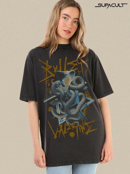 Supacult Black Bullet For My Valentine Music T-Shirt (W72186) | £44