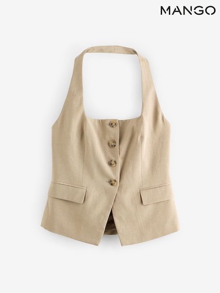 Mango Grey Halter Neck Waistcoat (W72330) | £50