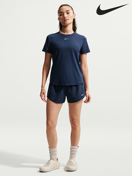 Nike University Blue and Yellow One Dri-FIT Mid Rise 3 Inch Brief Lined Shorts (W72370) | £38