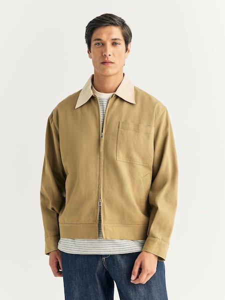 Universal Works Natural Rose Bowl Zip Up Jacket (W72560) | £180