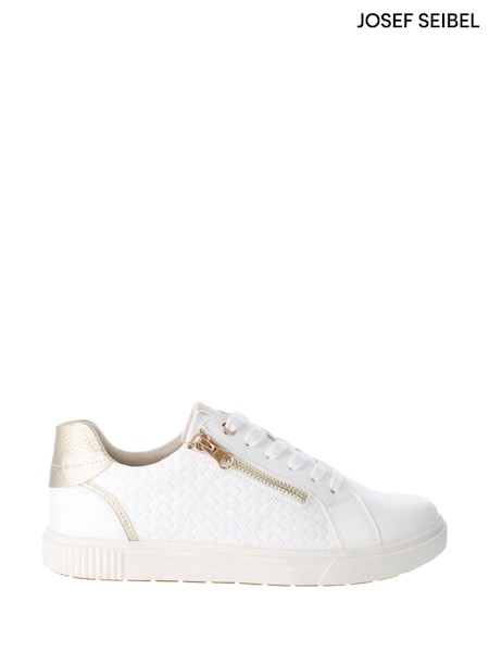 Josef Seibel Kendall 01 White Trainers (W72722) | £65