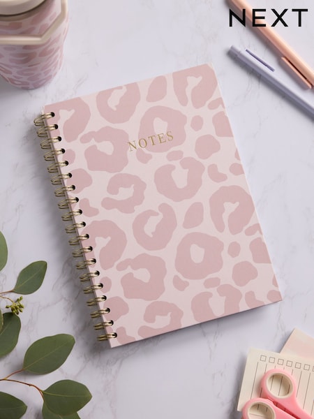 Pink/Purple Leopard Print B5 Lined Notebook (W72730) | £7
