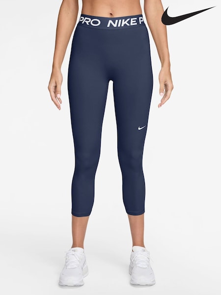 Nike Midnight Navy Pro Mid Rise Full Length Leggings (W72877) | £40