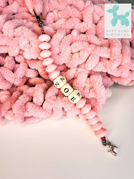 Ruff Cubs Kidswear Pink Personalised Bag Charm (W73018) | £18