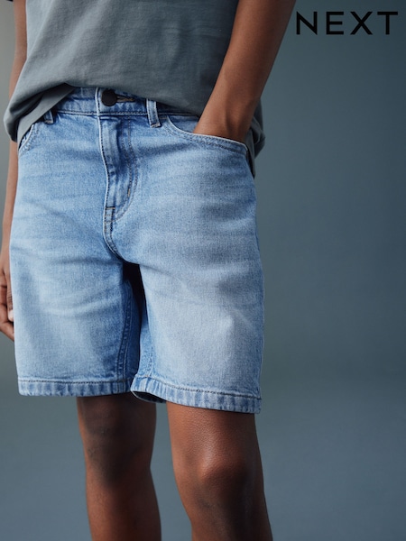 Light Blue Single Denim Shorts (3-16yrs) (W73123) | £9 - £14