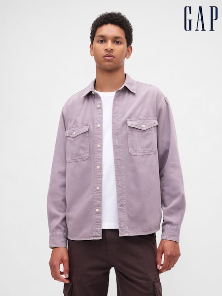 Gap Lilac Purple UltraSoft Denim Relaxed Shirt (W73206) | £50