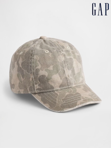 Gap Green Cotton Camo Baseball Hat (W73207) | £14