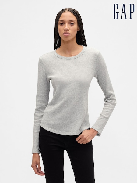 Gap Cream Waffle Knit Long Sleeve T-Shirt (W73209) | £14