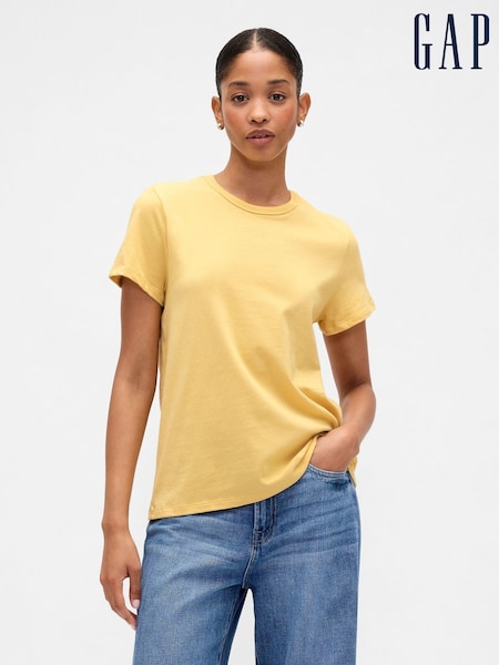 Gap Yellow Favourite Crew Neck Short Sleeve T-Shirt (W73219) | £12