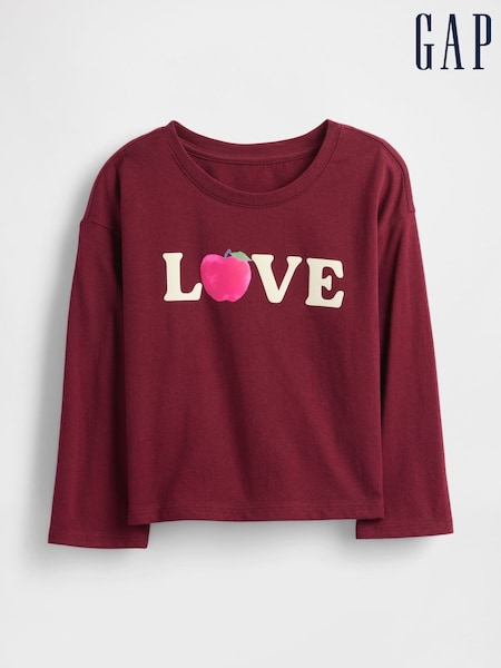 Gap Burgundy Red Mix and Match Graphic T-Shirt (6mths-5yrs) (W73233) | £12