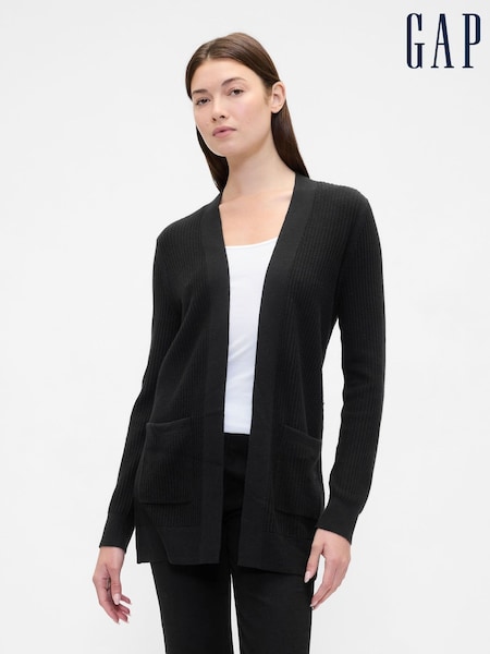 Gap Black Long Open Cardigan (W73260) | £35