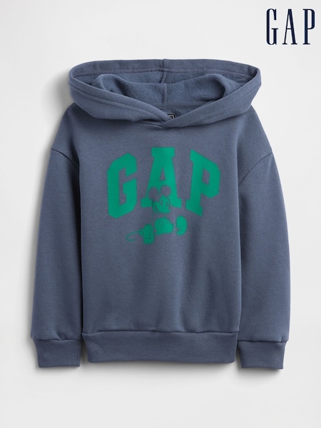 Gap Blue Disney Mickey Mouse Relaxed Logo Hoodie (6mths-5yrs) (6mths-5yrs) (W73263) | £18