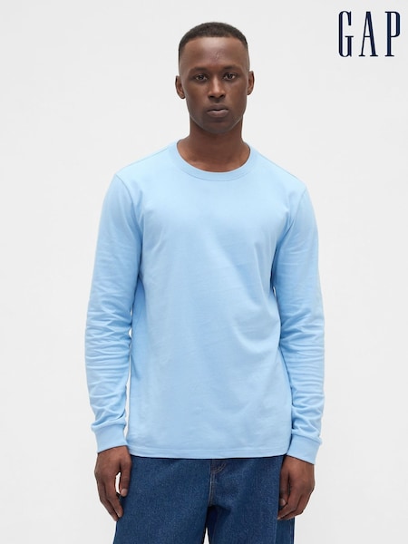 Gap Light Blue Everyday Long Sleeve T-Shirt (W73301) | £16