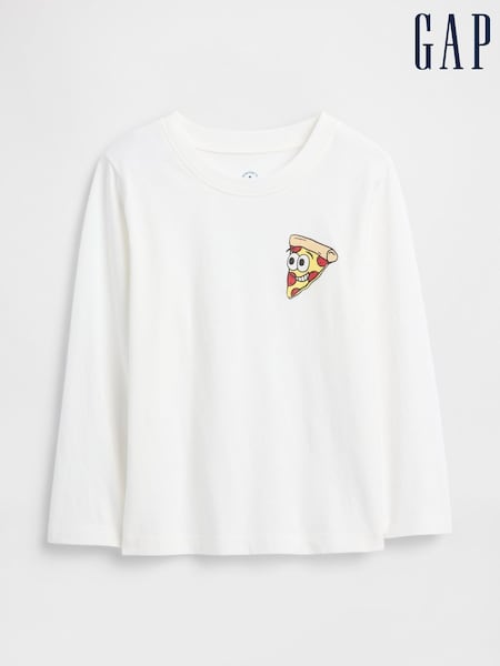 Gap White Graphic T-Shirt (6mths-5yrs) (6mths-5yrs) (W73336) | £10