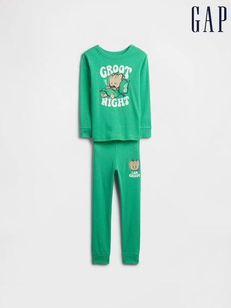 Gap Green Marvel Long Sleeve Pyjama Top & Trousers Set (6mths-5yrs) (W73341) | £22