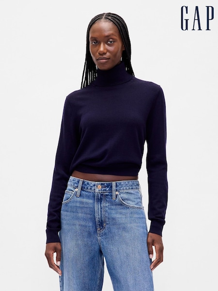 Gap Purple Merino Wool Turtle Neck Jumper (W73382) | £45