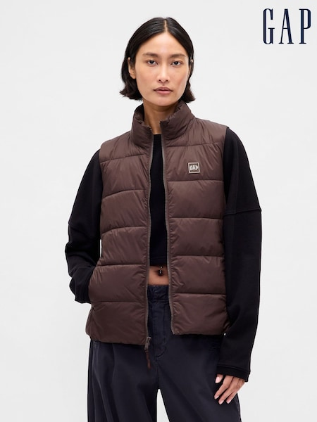 Gap Brown Cold Control Puffer Vest (W73461) | £35