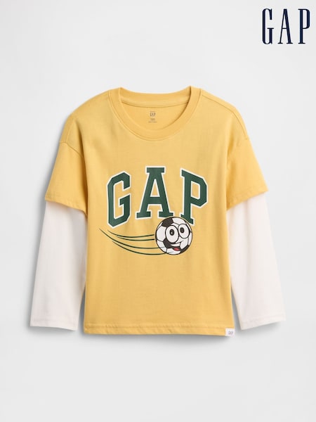 Gap Yellow Graphic Crew Neck Short Sleeve T-Shirt (6mths-5yrs) (6mths-5yrs) (W73474) | £12