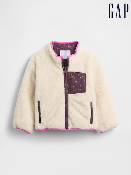 Gap Cream Lightweight Sherpa Reversible Jacket (W73524) | £50