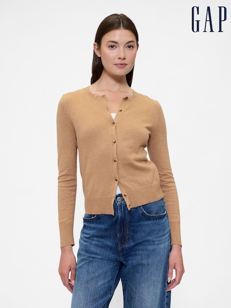 Gap Brown Crew Neck Cardigan (W73531) | £25