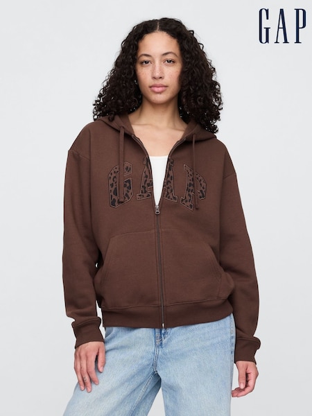 Gap Brown Heritage Zip-Up Hoodie (W73547) | £40