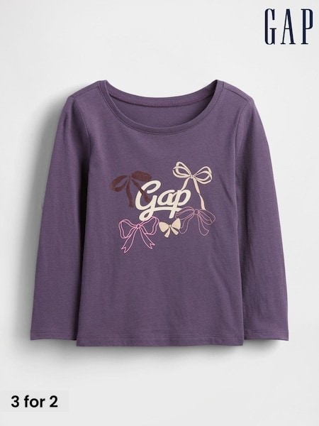Gap Purple Graphic T-Shirt (6mths-5yrs) (6mths-5yrs) (W73554) | £10