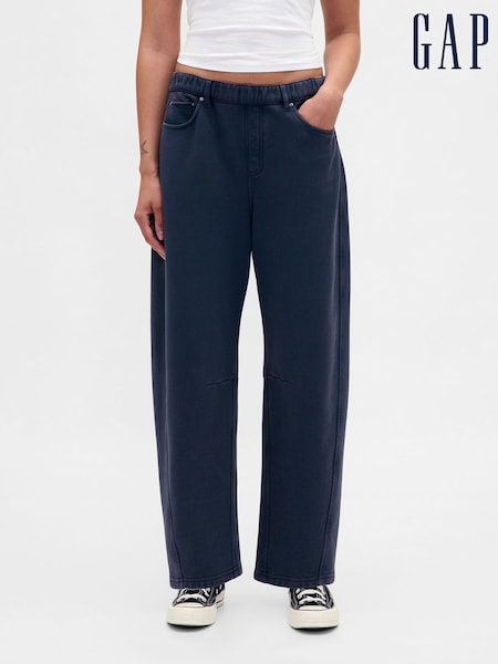 Gap Navy Blue Heavyweight French Terry Barrel Joggers (W73556) | £65