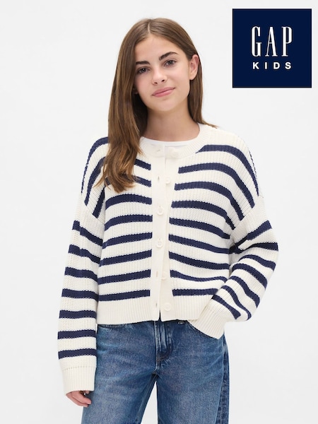 Gap Navy Blue Stripe Oversized Cardigan (4-13yrs) (4-13yrs) (W73558) | £30