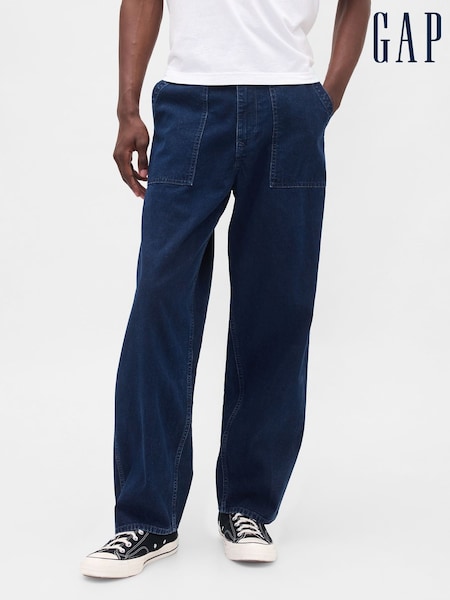 Gap Blue Canvas Baggy Trouser Jeans (W73567) | £50