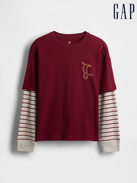 Gap Red 2-in-1 Graphic T-Shirt (4-13yrs) (4-13yrs) (W73584) | £18