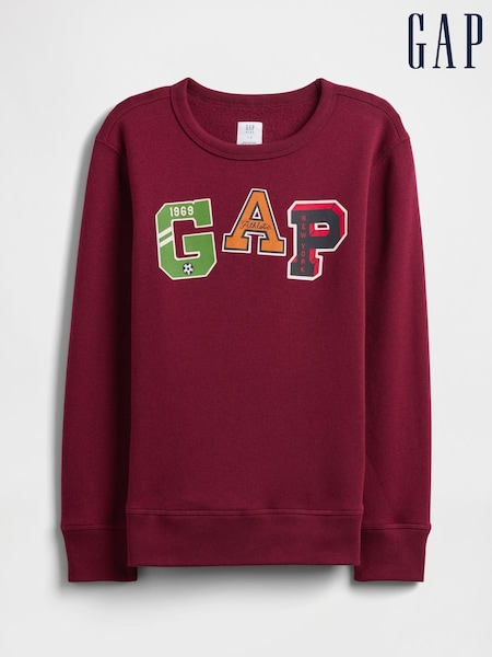 Gap Burgundy Red Logo Sweatshirt (4-13yrs) (4-13yrs) (W73601) | £18