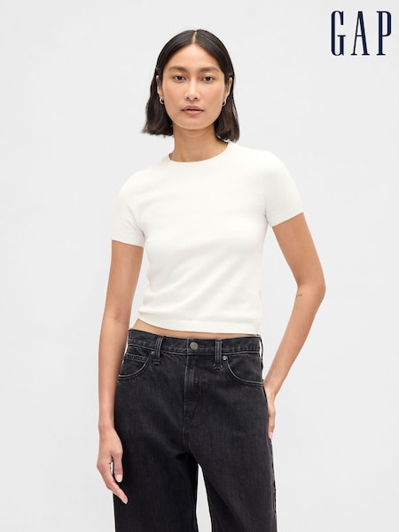 Gap White Soft Touch Stretch T-Shirt (W73628) | £35