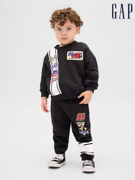 Gap Black Disney VintageSoft Cars Sweatshirt & Joggers Set (6mths-5yrs) (6mths-5yrs) (W73662) | £45