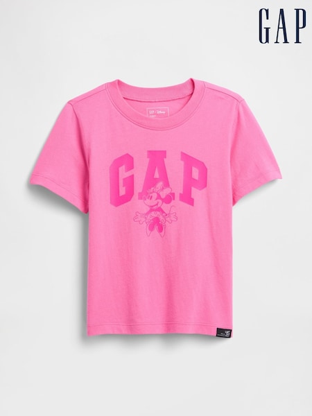 Gap Pink Disney Minnie Mouse Logo T-Shirt (6mths-5yrs) (W73694) | £10